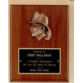 Wexford Series Fireman Award Plaque w/ Antique Bronze Casting (7"x9")